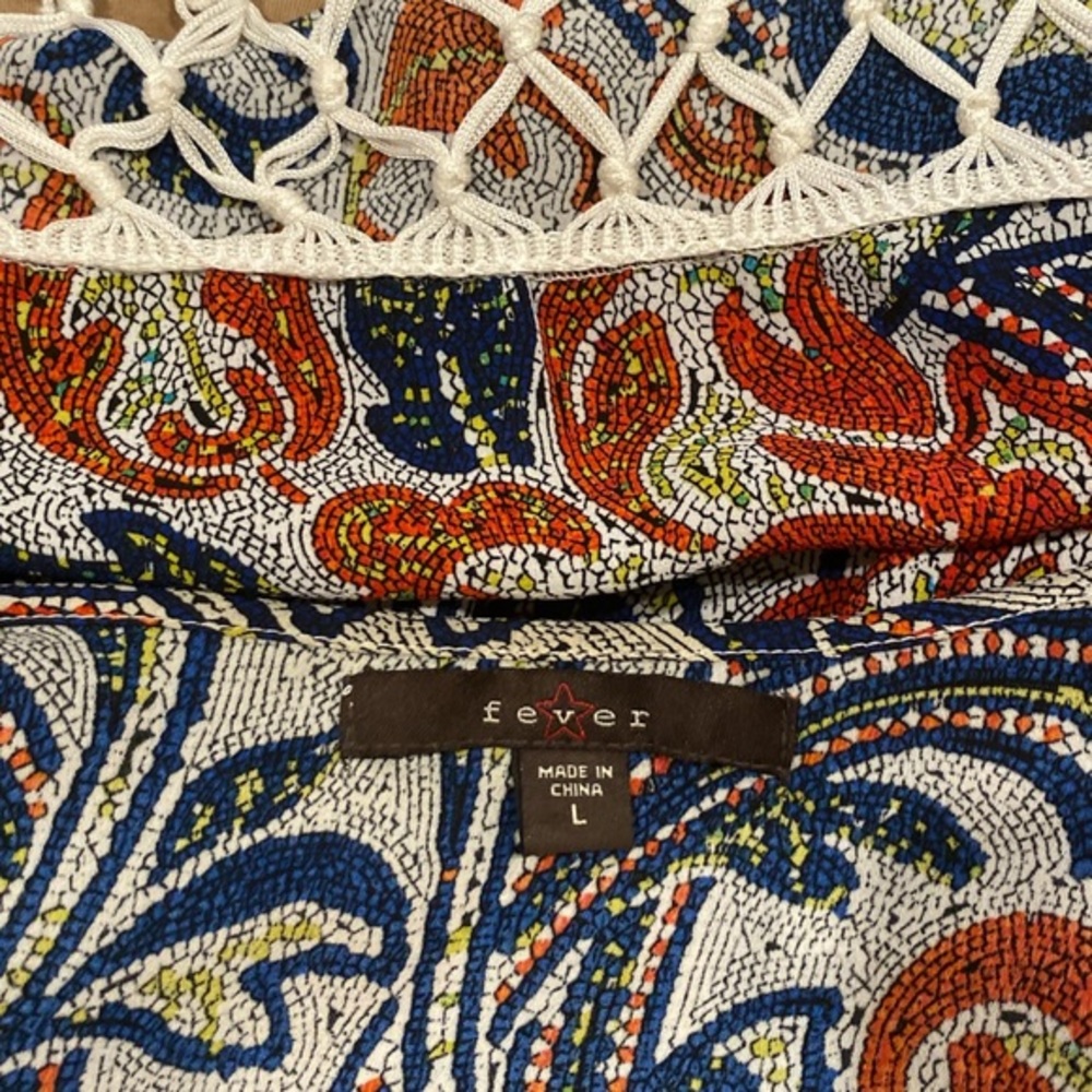 Beige Panel Multicolor Print New Without Tags . F… - image 3